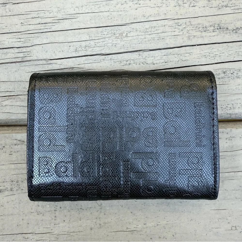 NIB Baldinini Embossed Bifold Wallet in Black